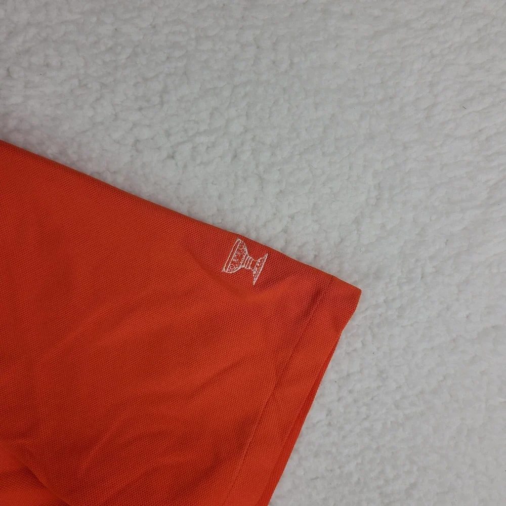 RLX Ralph Lauren‎ Polo Shirt Mens Large Dark Orange Performance Golf Pocket *